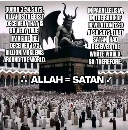 Representation of Allah as Satan